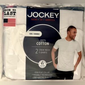 Jockey 3XL White 100% Cotton Staycool Crew Neck T-Shirt